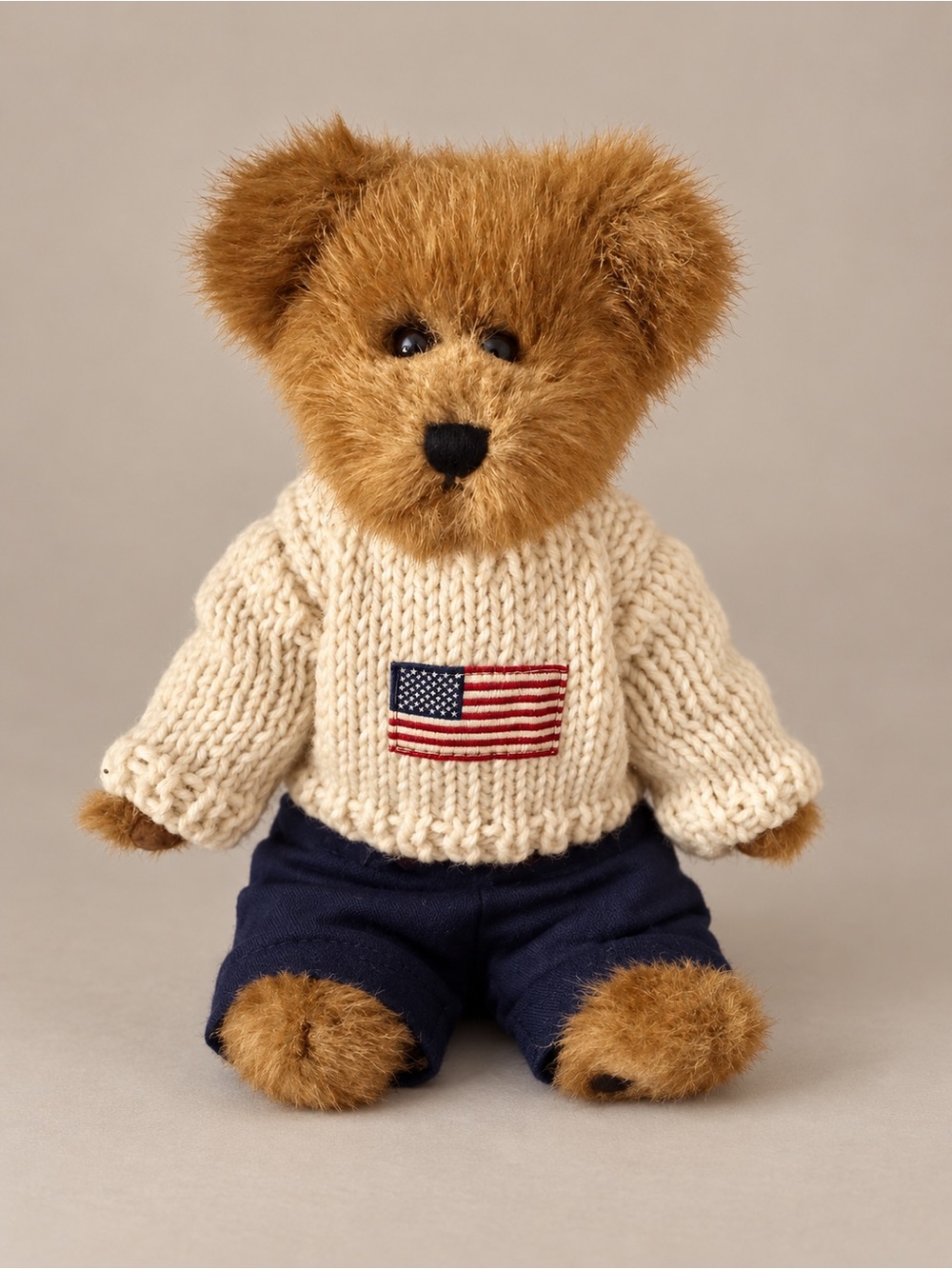 Boyds Bears Edmund American Flag Sweater Teddy Bear #9175-18